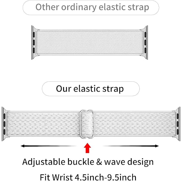 Elastisk Solo Loop-reim kompatibel med Apple Watch-reimer 23 38mm/40mm/41mm