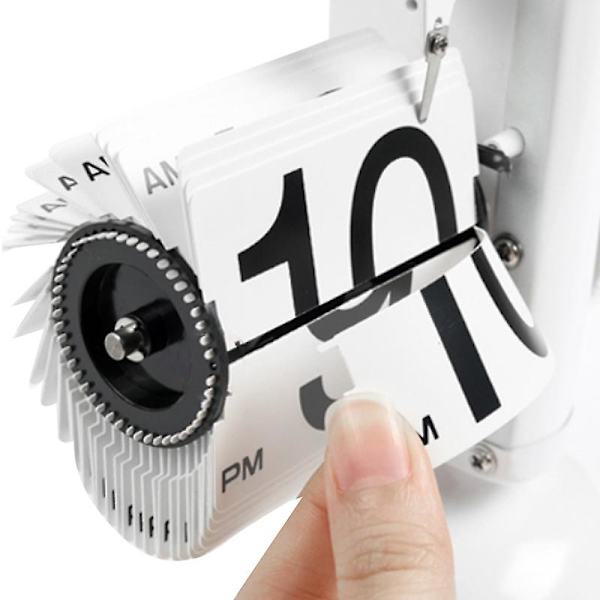 Flip Digital Clock Small Scale Bordklocka Flip Clock Quartz Clock Heminredning Black