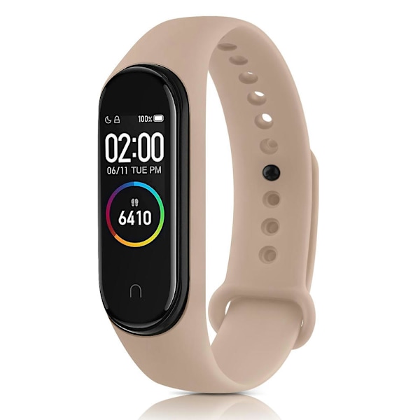 Egnet for silikonklokke for Xiaomi 6 Mi 5 Tpu klokkestropp M5 armbånd Xiaomi 4 3 Sport håndledd Mi 6 Smartwatch tilbehør klokke sand pink For Mi  3