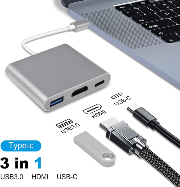 USB C til HDMI Adapter 4K HD Konverter til TV Projektor