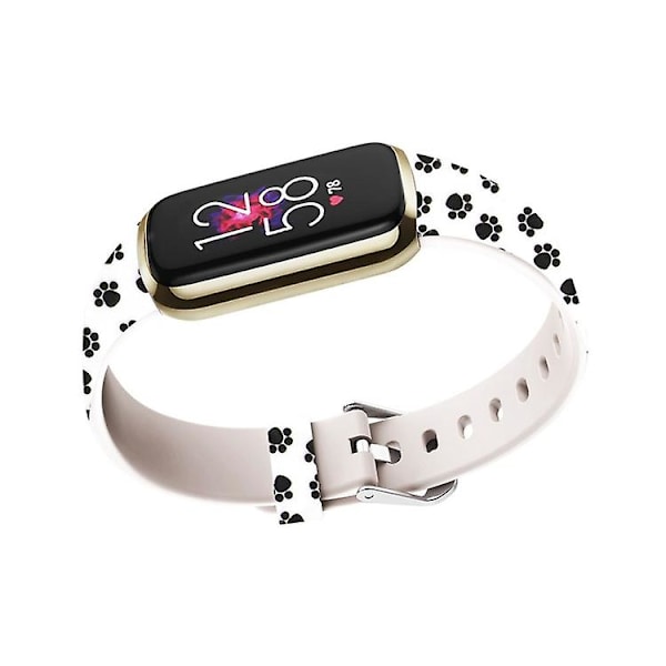 Til Fitbit Luxe Special Edition-tryk af silikoneurrem Feet