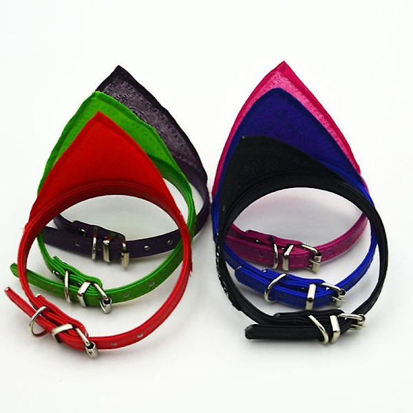 Säädettävä lemmikkieläinten bandana kaulahuivi koiran sylkipyyhe puuvillainen koiran tarvikkeet painatus kolmioside Rose red