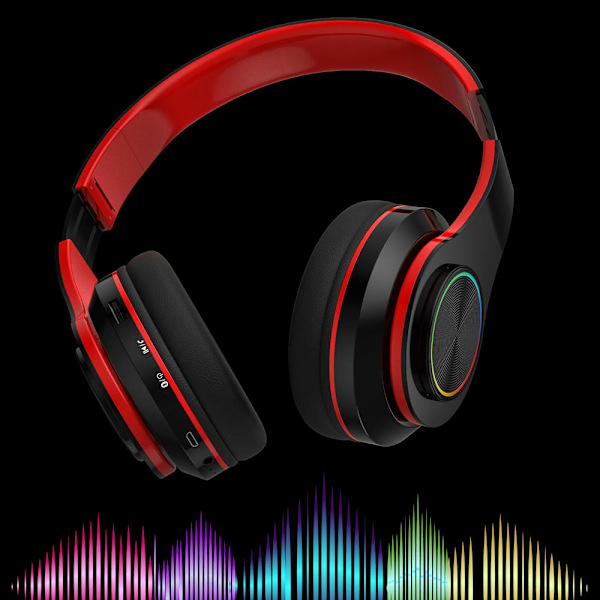 Bluetooth True Wireless Hodetelefoner Foldable Bluetooth Headset Stereo Mic Oppladbare Hodetelefoner Flerfarget