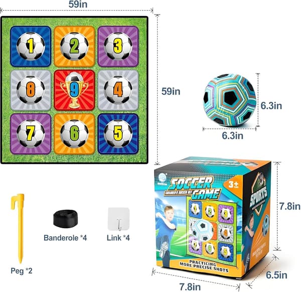 Fotbollsspelsset för barn, inomhus och utomhus M002