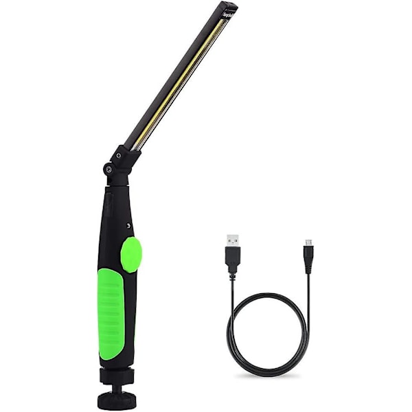 Genopladelig LED-arbejdslampe med magnet og USB, foldbar 360 graders rotation, genopladelig LED-inspektionslampe, inspektionslampe til hjem, værksted, udendørs