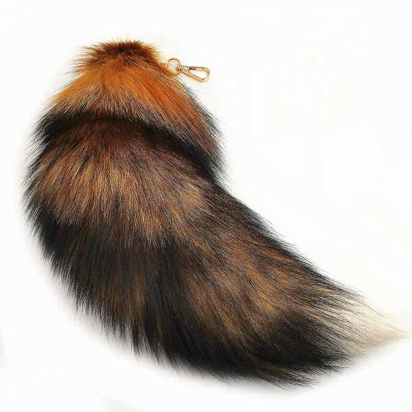 Fox Tail -riipus n. 40 cm Eläimen häntä Erittäin suuri avaimenperä Turkislaukku Riipus auton antenni Turkisriipus Ketun hännän koristelu