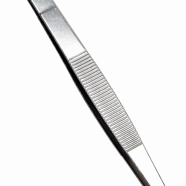 2-pakning 25 cm rustfritt stål rette pinsetter og buede nippere, matingspincetter for reptiler, slanger, øgler, edderkopper