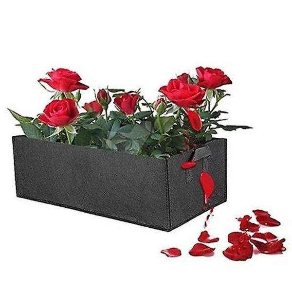 Växtväxtsäckar Grönsak Blomkruka Planteringskruka Trädgård Upphöjd Planteringsbädd Behållare Black 50X30x20cm