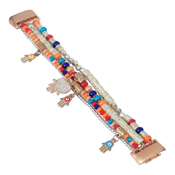 Til Fitbit Charge 5 Palm Bead Chain Watch Band Colorful