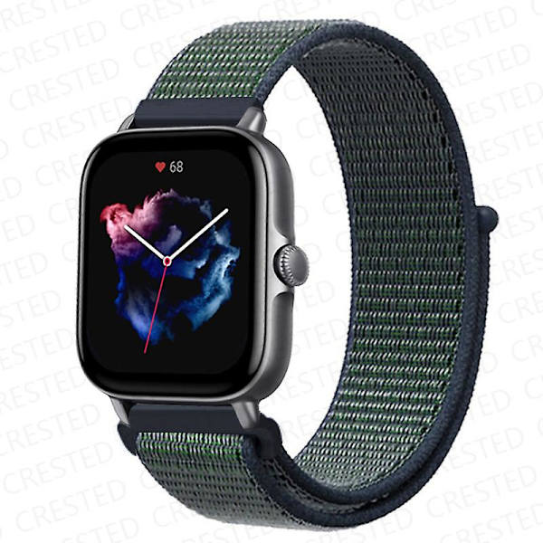 20 mm 22 mm watch för Amazfit Gts/2/2e/4/3/mini Gtr 4/2/3/ pro 47 mm Stratos 3 nylon Pulseira Correa Amazfit bipsband Deep fog gray 18 22mm