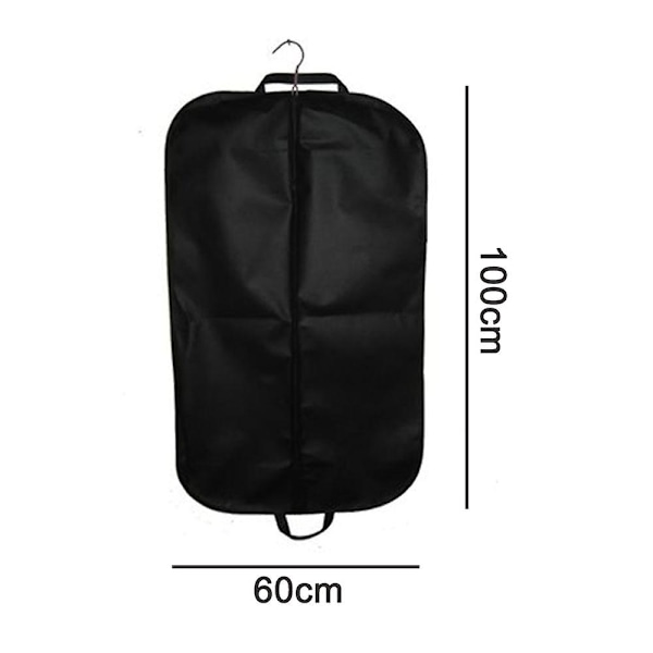 2 stk. Sort Tøjrejse- og Opbevaringspose Åndbar Taske 26x42x5 Tommer Black