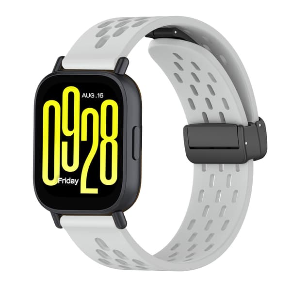 Rem til Xiaomi Redmi Watch 5 Active/watch 5 Lite 22mm Magnetisk silikone urrem (grå)