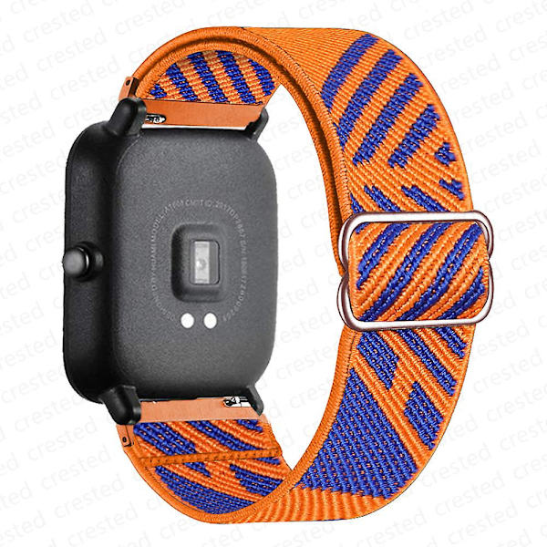 20mm/22mm band för Amazfit Gts 4//2/2e/3/gts2 Mini/gtr 4/3/ pro/gtr2/47mm/stratos Nylon Elastiskt watch Amazfit bipsband blue orange 22mm