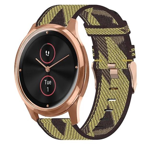 Til Garminmove Luxe 20 mm nylonvævet urrem Yellow