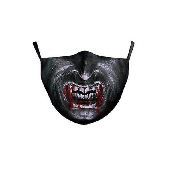 Genanvendelig Unisex Sjov Vaskbar Ansigtsmaske Halv Ansigt Mund Mærke HipHop Tegneserie Jul 3pcs Random color