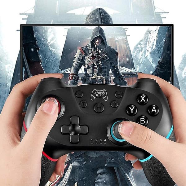 Trådløs Bluetooth-kontroller for Nintendo Switch Pro-kontroller Gamepad Pro-kontroller for Switch-konsoll med 6-akset håndtak White