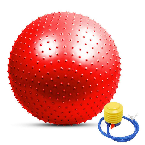 Joogapallohiukkaset ilmapumpulla räjähtämisen estävä vakaus Balance Ball Pilates Fyysinen fitness Red 65cm