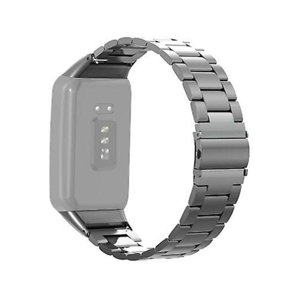 För Oppo Watch gratis Nfc rostfritt stål watch med tre pärlor Grey