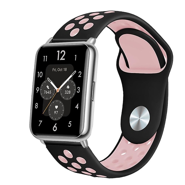 Silikone rem til Huawei Watch Fit 2 Band Active Classic Smartwatch Tilbehør Correa erstatningsbælte Huawei Watch Fit2 rem black pink