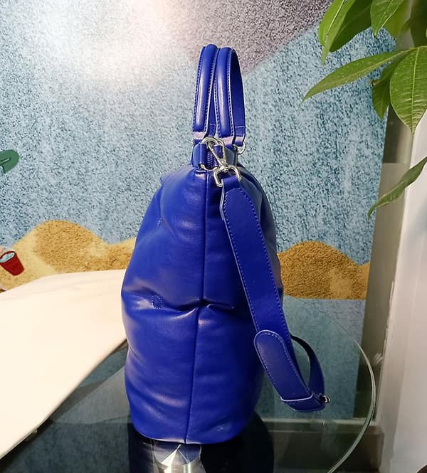 Stor polstret mulepose Dame Casual varm skuldertaske blue