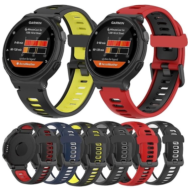 För Garmin Forerunner 735 / 235 Tvåfärgad watch Black-Red