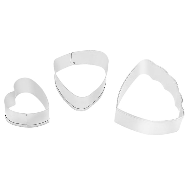 Ranunculus Blomster Rustfritt Stål Fondant Kake Baking Mold, 3stk, Sølv