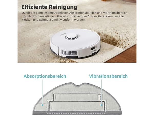 8-pack Dubbla Vibrationsmoppdynor med Saknade Hörn för Roborock