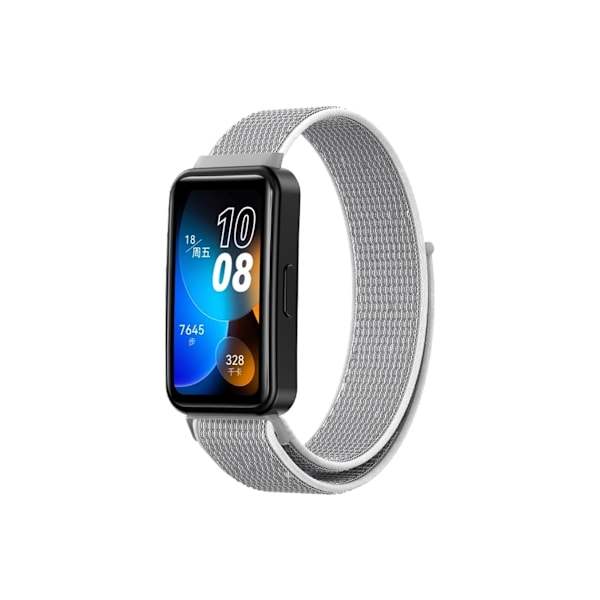 Smartwatch-rem til Huawei-rem 8 16mm vævet nylon (grå hvid)