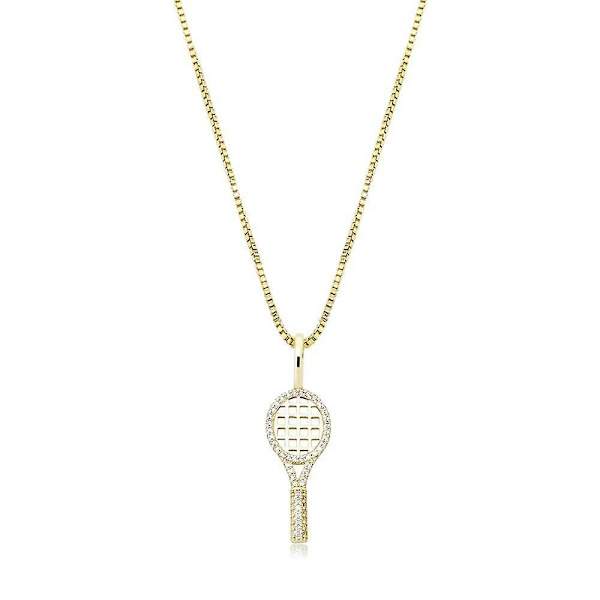Sterling Tennis Kæde Gold 18inch