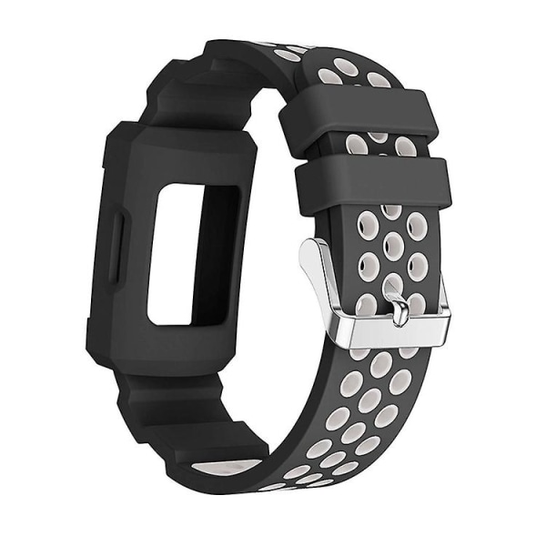 Til Fitbit Charge 3 alt-i-en silikone beskyttelseshylster erstatningsurrem White