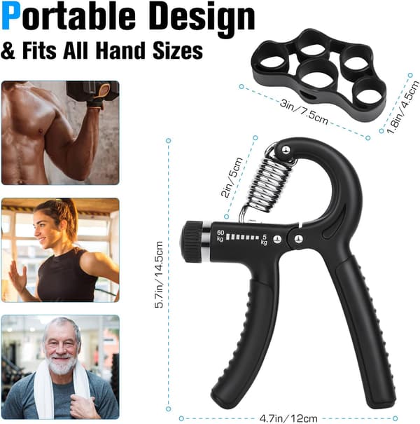 Handgreppsförstärkare Underarms Träningssats - Justerbar Grepp (2-pack)