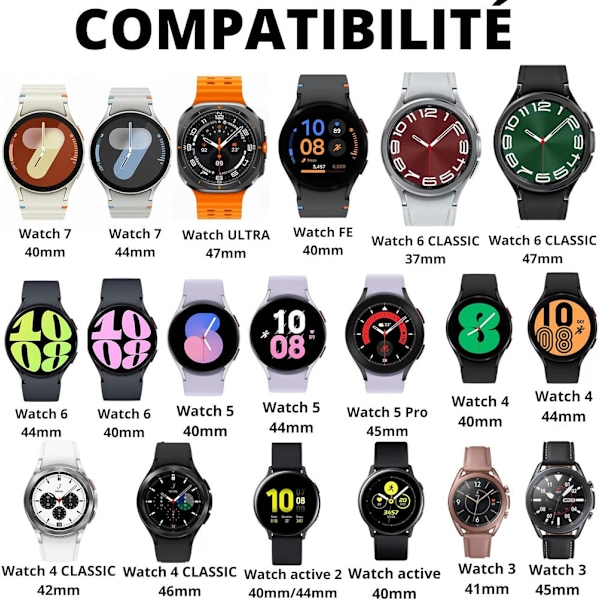 Laddare för Samsung Galaxy Watch Ultra/Fe/7/6/5/4/4 Classic/3/Active 2/Active - 100 cm USB-kabel