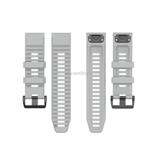For Garmin Fenix ​​6 22mm Smart Watch Quick Release Silicon Watch Band Grey