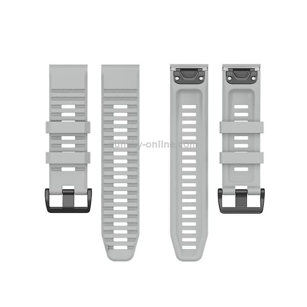 Til Garmin Fenix ​​6 22mm Smart Watch Quick Release Silicon Watch Band Grey