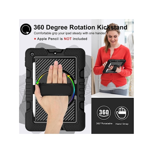 Tabletin suojus Ipad10.2 Kestävä Suojaava Musta