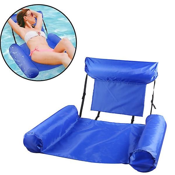Uppblåsbara madrasser Vatten Simbassäng Tillbehör Hängmatta Loungestolar Pool Float Vattensportleksaker Flytmatta Poolleksaker Blue