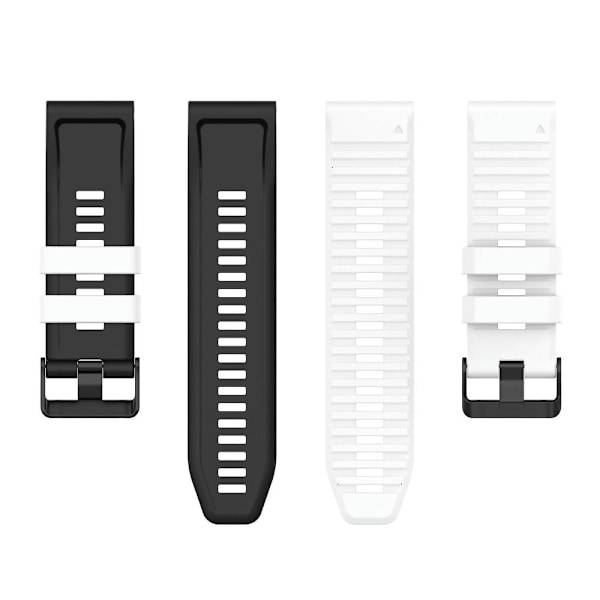 Silikoneur til Garmin Fenix 7 22mm White Black