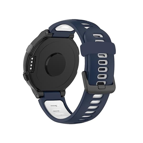 For Garmin Forerunner 735 / 235 Tofarget silikonklokkerem Blue-White