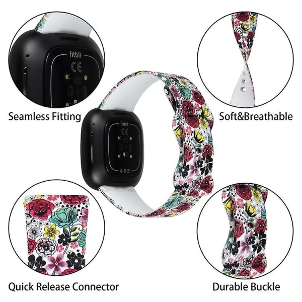 For Fitbit Versa 3 Printing Watch Band E