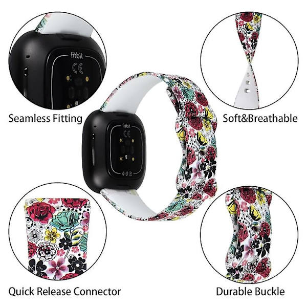 Til Fitbit Versa 3 Printing Watch Band E