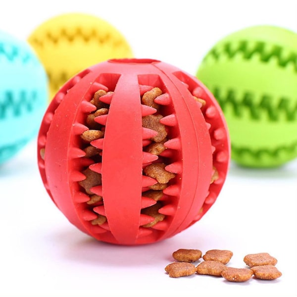 Koiran kumipallo interaktiiviset lelut superelastiset koiran pureskelulelut hampaiden puhdistusvälipalat lemmikkieläintarvikkeet Green S   Diameter 5CM