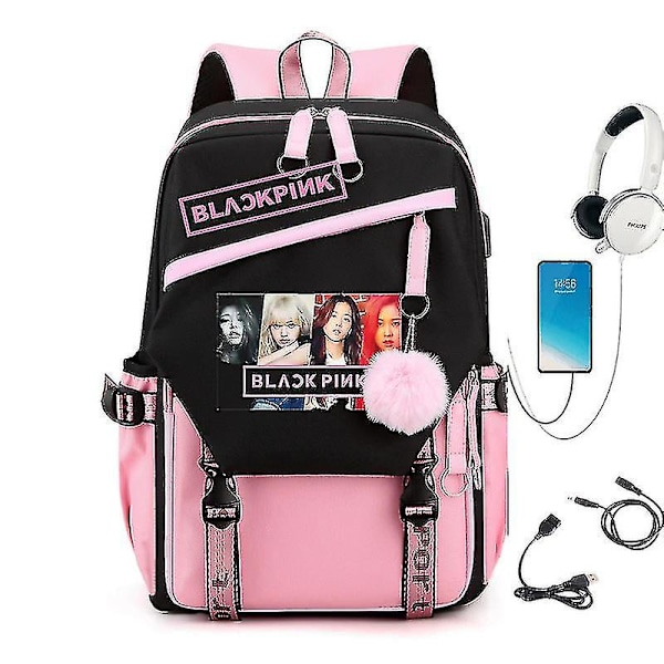 Blackpink Roseanne Park Lisa Kim Ji Soo med stjernehimmel skuldertaske rygsæk koreansk Usb. fen girl