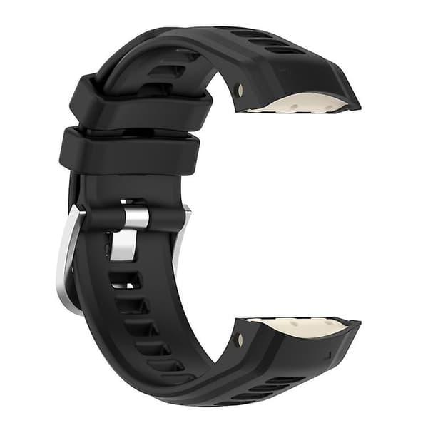 För Garmin Instinct 2s Silikon watch i rostfritt stål Black