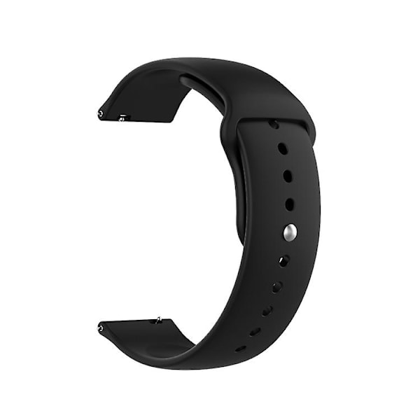 För Garmin Vivomove 3s / 4s 18 mm omvänt spänne silikon watch Black