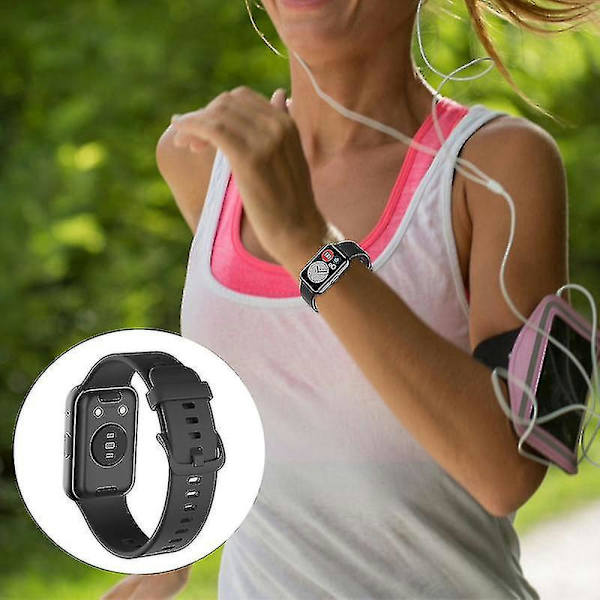 Silikoniranneke Huawei Watch Fit -älykelloon Red
