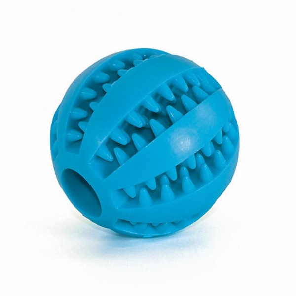 Hundegummiball Interaktive leker Superelastisk Hundetyggetenner Rengjøring Snacks Dyreutstyr Blue M  Diameter 6CM