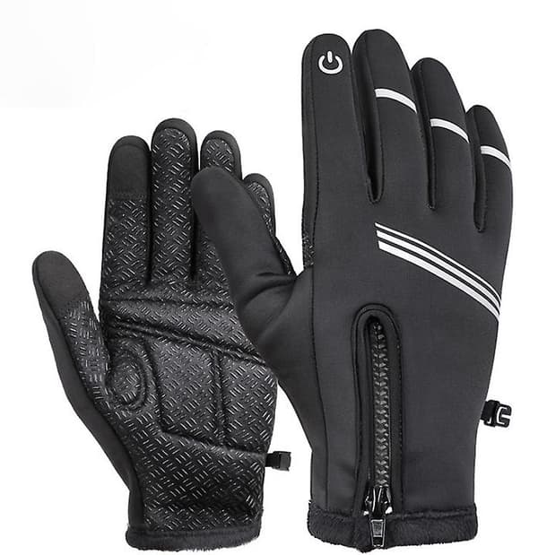 Dam herr vinter varma handskar vindtäta termiska full finger touch screen vantar C-XL