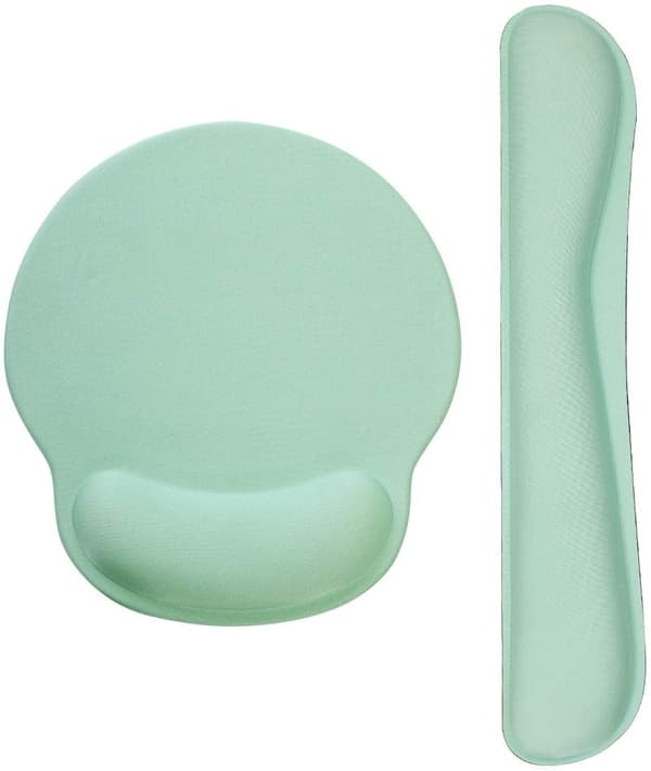 Ergonominen näppäimistön hiirimatto geelirannetuki, vihreä