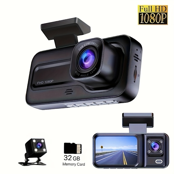 Autokamera HD 1080P kojelautakamera infrapuna-yönäöllä ja silmukkatoiminnolla