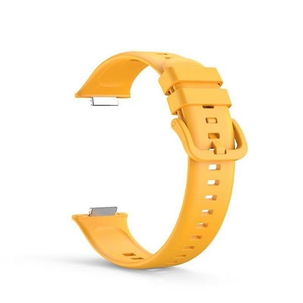 For Huawei Watch Fit 2 Silikonklokke Justerbar Myk Erstatningsrem Yellow, Yellow Style F